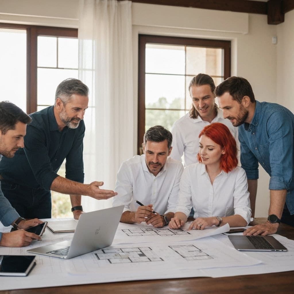 SevenHeavenStays team reviewing villas